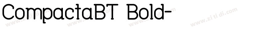 CompactaBT Bold字体转换
